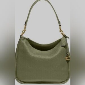 Coach Olive Green Leather Shoulder Bag